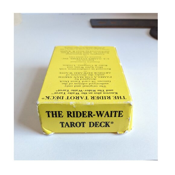 VINTAGE RYDER TAROT DECK CARD SET By PAMELA COLMAN SMITH & 2pc's Wooden Stand - Picture 8 of 9